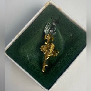 Swarovski Rose Brooch